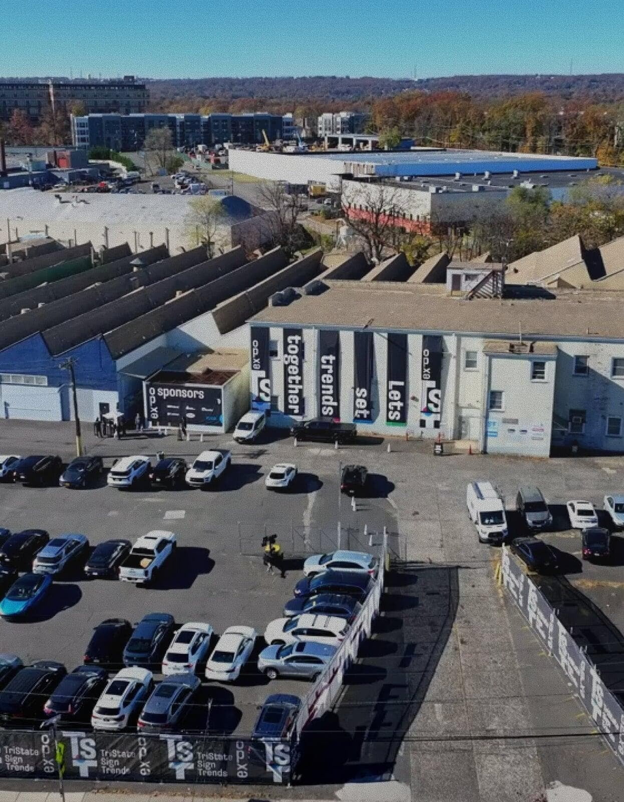 Aerial view of the TST Expo venue in Bloomfield, NJ